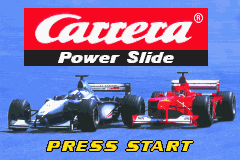 Carrera Power Slide title screen for GameBoy Advance